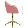 vidaXL Chaise pivotante de salle &agrave; manger Rose Velours