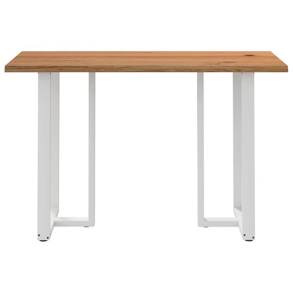 vidaXL Table de bar rectangulaire en ch&ecirc;ne massif avec bords naturels 180 x 80 x 102 cm