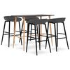 vidaXL Ensemble de bar 5 pcs Noir et gris