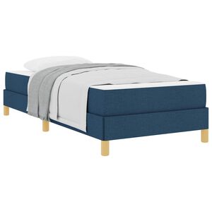 vidaXL Lit &agrave; ressorts avec matelas Bleu 80 x 200 cm tissu