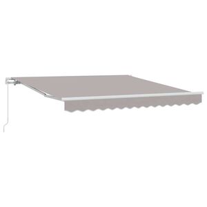 vidaXL Auvent R&eacute;tractable Gris clair 350 x 250 cm