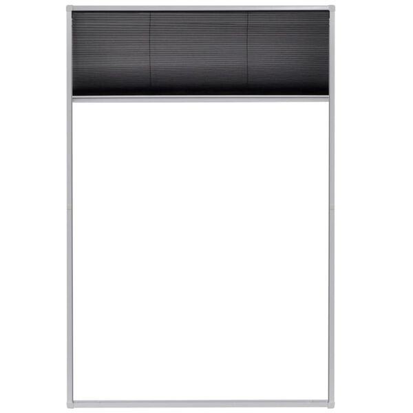 vidaXL Moustiquaire pliss&eacute;e pour fen&ecirc;tre Aluminium 80 x 120 cm