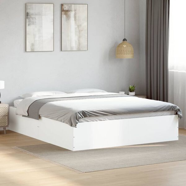 vidaXL Cadre de lit sans matelas blanc 160x200 cm