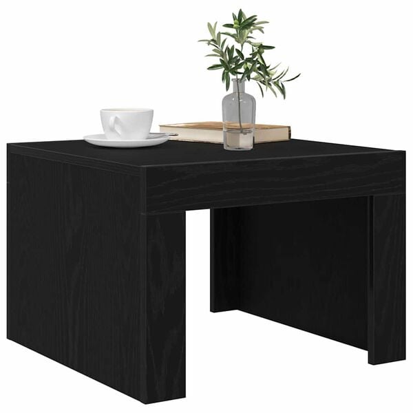 vidaXL Table basse Chêne noir 50 x 50 x 35 cm Bois d'ingénierie