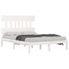 vidaXL Cadre de lit sans matelas blanc 140x190 cm bois massif