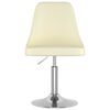 vidaXL Chaise pivotante de salle à manger Crème Tissu