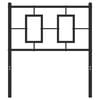 vidaXL T&ecirc;te de lit de remplacement m&eacute;tal noir 75 cm