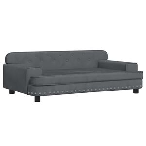 vidaXL Lit pour chien gris fonc&eacute; 90x53x30 cm velours