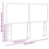 vidaXL T&ecirc;te de lit Blanc 140 cm Bois d'ing&eacute;nierie