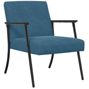 vidaXL fauteuil Bleu Velours