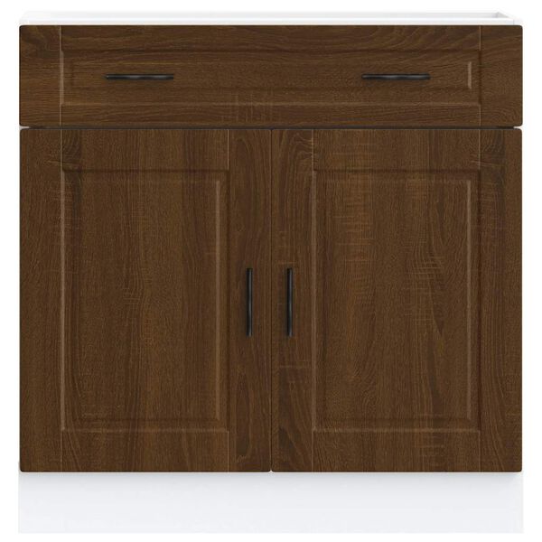 vidaXL Armoire de cuisine Porto ch&ecirc;ne marron bois d'ing&eacute;nierie