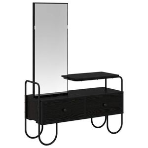 vidaXL Table de Toilette avec tiroir Ch&ecirc;ne noir Bois d'ing&eacute;nierie