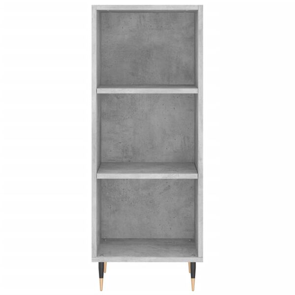 vidaXL Buffet gris b&eacute;ton 34,5x32,5x90 cm bois d'ing&eacute;nierie