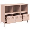 vidaXL Buffet rose 101,5x39x73,5 cm acier lamin&eacute; &agrave; froid