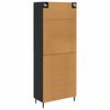vidaXL Haut Armoire Ch&ecirc;ne noir 69,5 x 34 x 180 cm