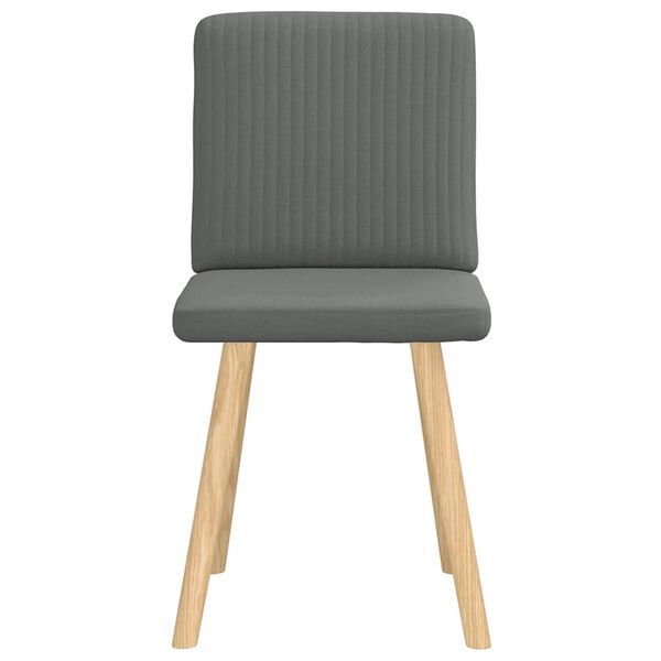vidaXL Chaises à manger lot de 2 gris foncé tissu
