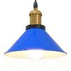 vidaXL Lampe suspendue réglable hauteur E27 bleu foncé Ø 22 cm métal
