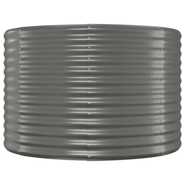 vidaXL Lit surélevé de jardin Acier galvanisé 396x100x68cm gris