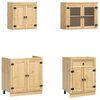 vidaXL Armoire avec tiroir SKI 8 pcs Brun Miel Bois de pin massif