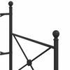 vidaXL Lit de jour avec gigogne sans matelas noir 90x200 cm acier