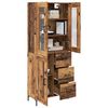 vidaXL Haut Armoire avec tiroir 2 pcs Bois ancien Bois d'ing&eacute;nierie