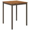 vidaXL Table de d&icirc;ner de jardin Naturel et caf&eacute; 60 x 60,5 x 75 cm
