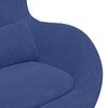 vidaXL Fauteuil &oelig;uf Bleu police 63 x 73 x 90 cm Velours