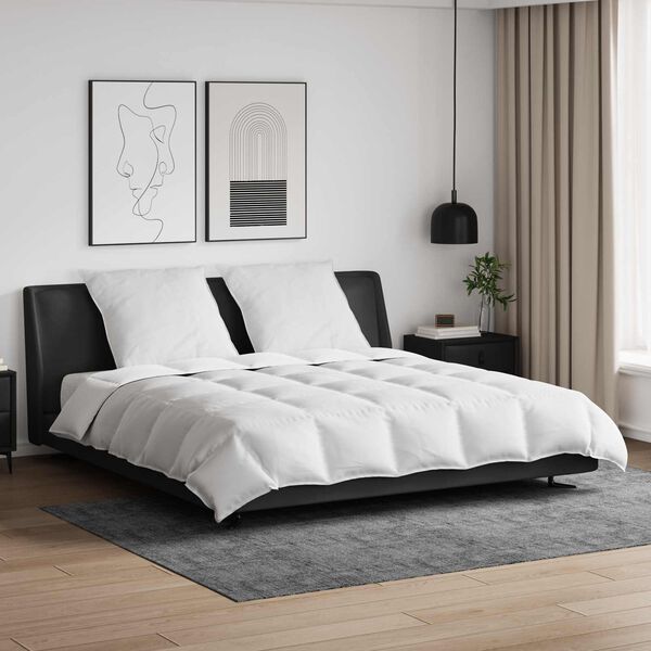 vidaXL Ensemble de Duvet avec oreiller 3 pcs Blanc Plume de canard