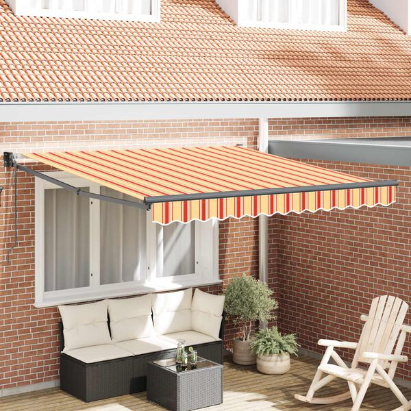vidaXL Auvent Jaune et Orange 350 x 250 x 165 cm Polyester