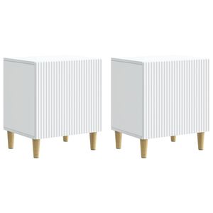 vidaXL Cabinet de chevet 2 pcs Blanc 43 x 34,5 x 50 cm