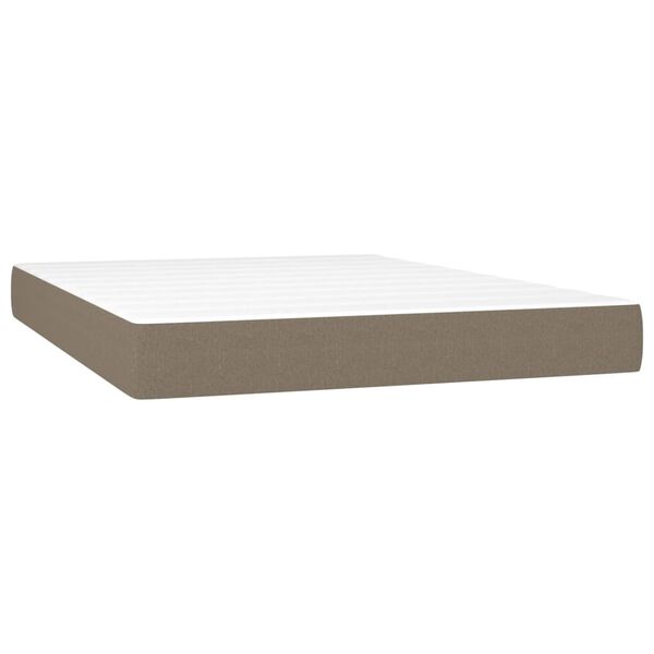 vidaXL Matelas de lit à ressorts ensachés Taupe 140x190x20 cm Tissu