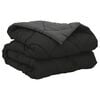 vidaXL Duvet d'&eacute;t&eacute; simple Noir et anthracite 220 x 155 cm Microfibre