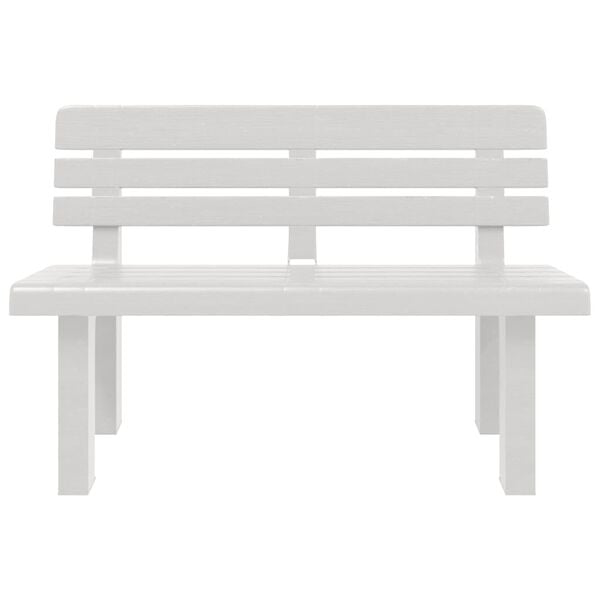 vidaXL Banc de jardin blanc 110x52x71 cm polypropyl&egrave;ne