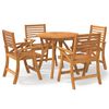 vidaXL Ensemble &agrave; manger de jardin 5 pcs Bois d'acacia solide