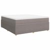 vidaXL Sommier &agrave; lattes de lit avec matelas Taupe 180x200 cm Tissu