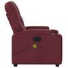 vidaXL Fauteuil de massage inclinable &eacute;lectrique Rouge bordeaux Tissu