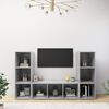 vidaXL | Meuble TV | 3 pcs 37 x 35 x 107.5 cm