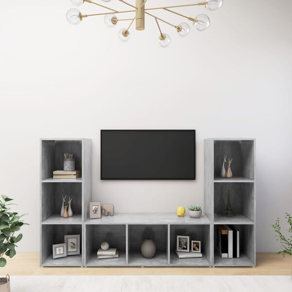 vidaXL | Meuble TV | 3 pcs 37 x 35 x 107.5 cm