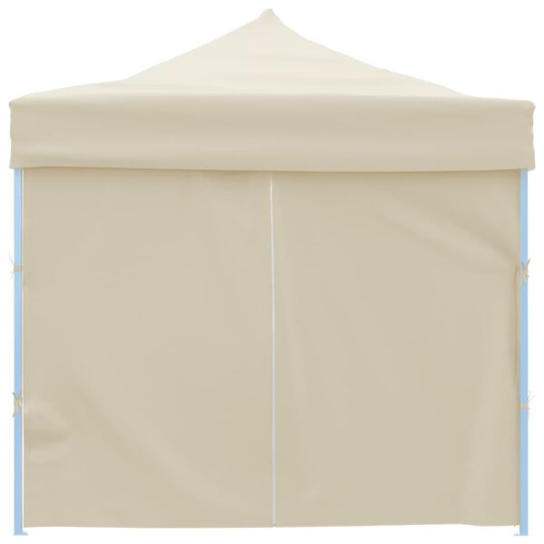 vidaXL Tente de r&eacute;ception pliable avec 8 parois 870x291x315 cm Blanc cass&eacute;
