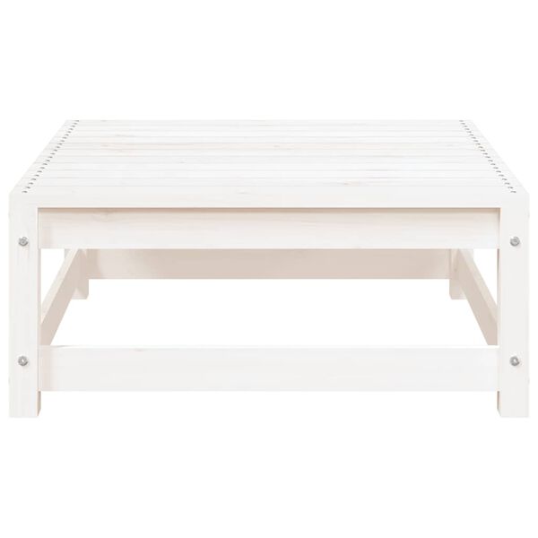 vidaXL Repose-pied de jardin 70x70x30 cm blanc bois de pin solide