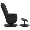 vidaXL Fauteuil inclinable de massage avec repose-pied noir similicuir