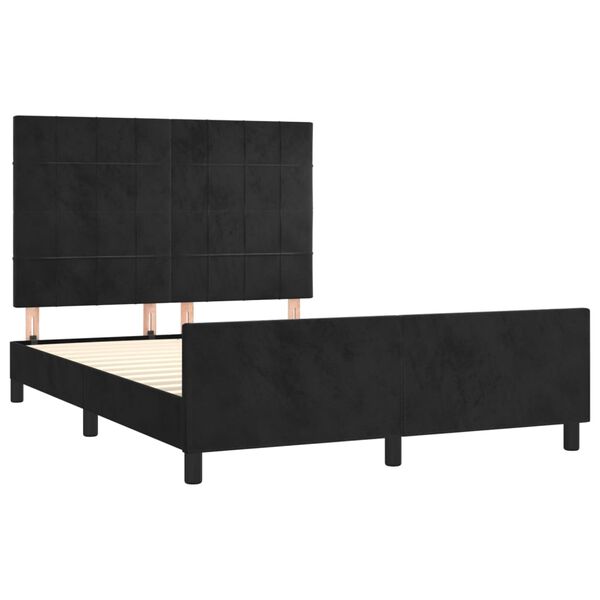 vidaXL Cadre de lit sans matelas noir 140x200 cm velours