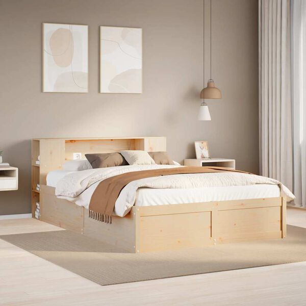 vidaXL Cadre de lit sans matelas 135x190 cm bois de pin massif