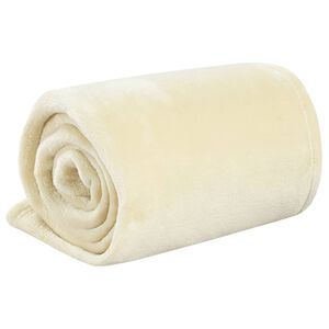 vidaXL Couverture cr&egrave;me 130x170 cm polyester