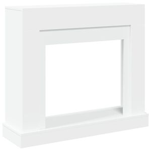 VidaXL Cadre de chemin&eacute;e blanc 100x30x87,5 cm bois d'ing&eacute;nierie