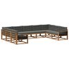 vidaXL Ensemble de canap&eacute;s d'ext&eacute;rieur 9 pcs Naturel et Anthracite