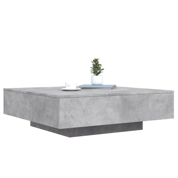 vidaXL Table basse gris b&eacute;ton 100x100x31 cm bois d'ing&eacute;nierie