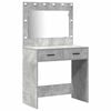 vidaXL Table de Toilette 3 pcs Gris b&eacute;ton Bois d'ing&eacute;nierie