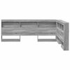 vidaXL T&ecirc;te de lit de rangement Gris Sonoma 135 cm Bois d'ing&eacute;nierie