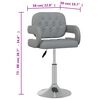 vidaXL Tabouret de bar gris similicuir